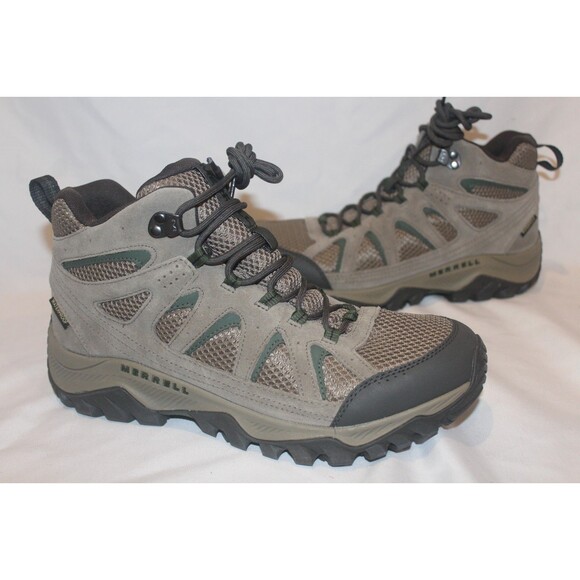 Merrell Mens Oakcreek Mid Waterproof Boots Hiking Trail Shoes SZ 10 BOULDER NIB - Picture 3 of 7